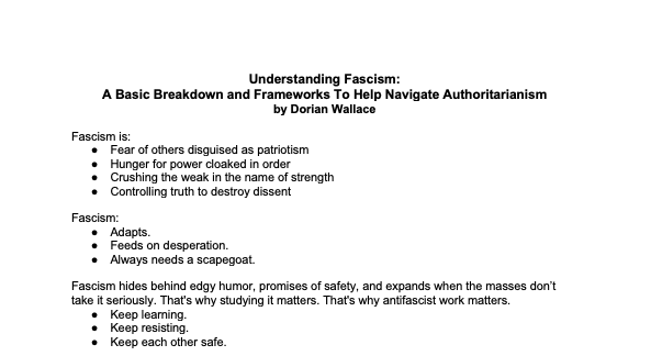 Understanding Fascism: A Basic Breakdown and Frameworks To Help Navigate Authoritarianism by Dorian Wallace